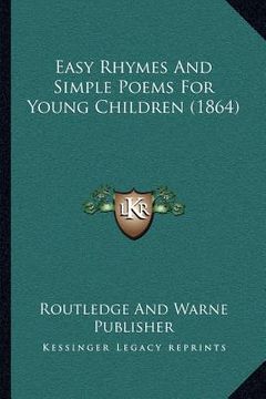 portada easy rhymes and simple poems for young children (1864)