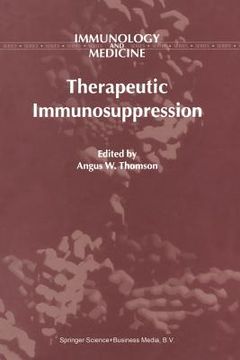 portada Therapeutic Immunosuppression (en Inglés)