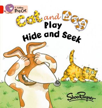 portada Cat and dog Play Hide and Seek Workbook (Collins big Cat) (en Inglés)