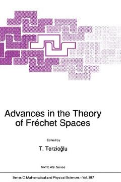 portada advances in the theory of frechet spaces (en Inglés)