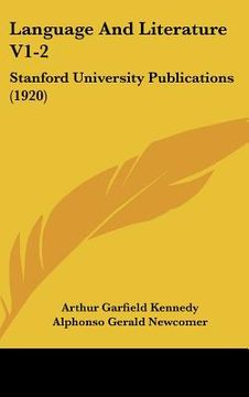 portada language and literature v1-2: stanford university publications (1920) (in English)