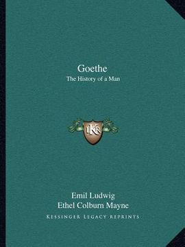 portada goethe: the history of a man (en Inglés)