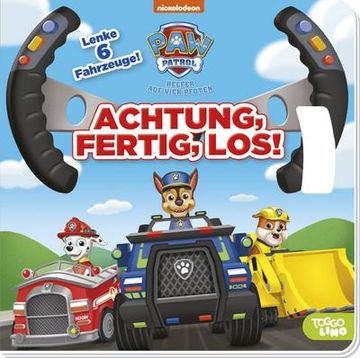 portada Paw Patrol: Achtung, Fertig, Los! Lenke 6 Fahrzeuge! (en Alemán)