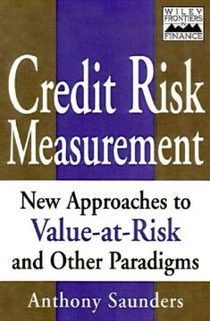 portada credit risk measurement: new approaches to value- at-risk and other paradigms (en Inglés)