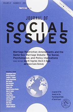 portada Marriage Restriction Amendments and the Same-Sex Marriage Debate: The Social, Psychological, and Policy Implications (en Inglés)