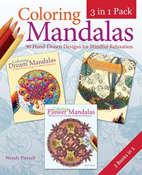 portada Coloring Mandalas 3-In-1 Pack: 90 Hand-Drawn Designs for Mindful Relaxation (en Inglés)