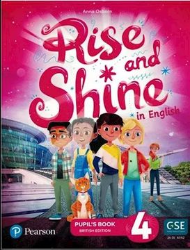 portada Rise and Shine in English 4 Pupil's Book Pearson [British Edition] [Cefr A1/A2] (en Inglés)