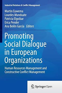 portada Promoting Social Dialogue in European Organizations: Human Resources Management and Constructive Conflict Management (en Inglés)