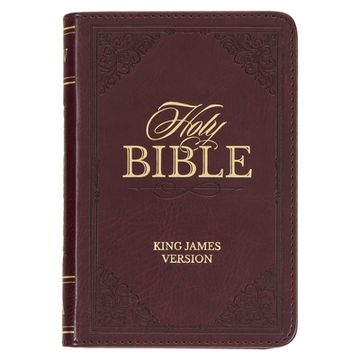 portada KJV Holy Bible, Mini Pocket Size, Faux Leather Red Letter Edition - Ribbon Marker, King James Version, Burgundy