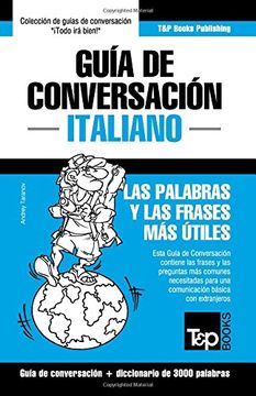 portada Guía de Conversación Español-Italiano y Vocabulario Temático de 3000 Palabras (in Spanish)