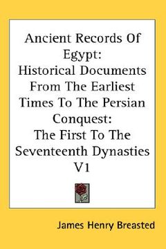 portada ancient records of egypt (in English)