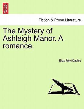 portada the mystery of ashleigh manor. a romance.