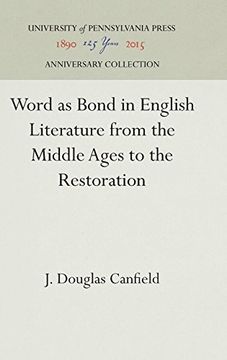 portada Word as Bond in English Literature From the Middle Ages to the Restoration (en Inglés)