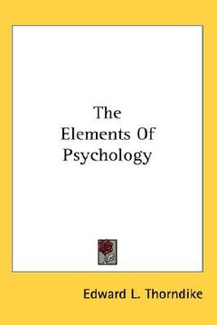 portada the elements of psychology (in English)