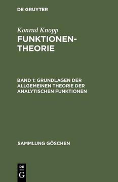 portada Grundlagen der Allgemeinen Theorie der Analytischen Funktionen (en Alemán)