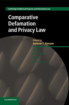 portada Comparative Defamation and Privacy law (Cambridge Intellectual Property and Information Law) (en Inglés)