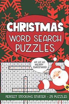 portada Christmas Word Search Puzzles: Seek and Find Word Circle Puzzle Book Holiday Seasonal Activity Book for Kids and Adults 
