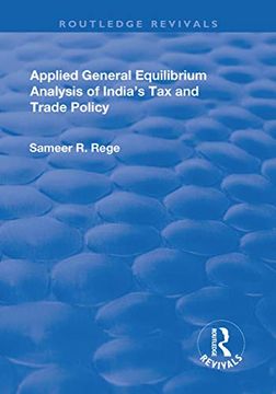 portada Applied General Equilibrium Analysis of India's Tax and Trade Policy