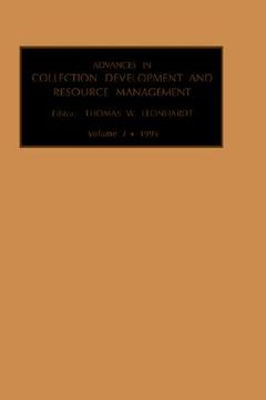 portada advances in collection development and resource management: vol 1 (en Inglés)