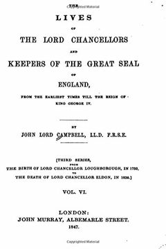 portada The Lives of the Lord Chancellors and the Keepers of the Great Seal of England