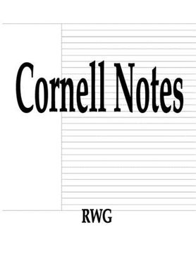 portada Cornell Notes: 50 Pages 8.5" X 11" (in English)