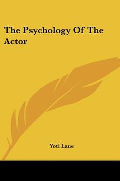 portada the psychology of the actor (in English)