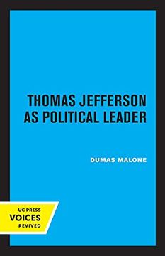 portada Thomas Jefferson as Political Leader (Jefferson Memorial Lectures) (en Inglés)
