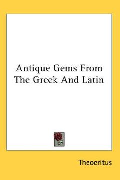 portada antique gems from the greek and latin (en Inglés)