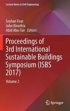 portada Proceedings of 3rd International Sustainable Buildings Symposium (Isbs 2017): Volume 2 (en Inglés)