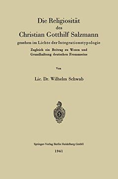 portada Die Religiosität des Christian Gotthilf Salzmann: Gesehen im Lichte der Integrationstypologie (in German)