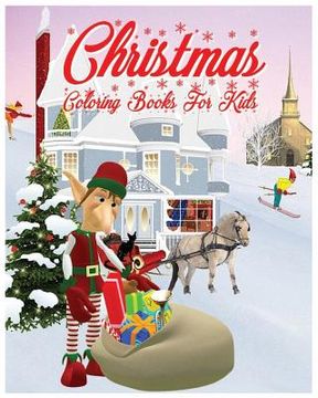 portada Christmas Coloring Books For Kids: Christmas Coloring Book for Stress Relieve and Relaxation (en Inglés)