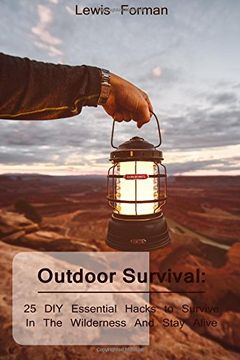 portada Outdoor Survival: 25 DIY Essential Hacks To Survive In The Wilderness And Stay Alive: (Survival Guide, Outdoor Survival Skills, How To Survive) (Off Grid Living, Camping) (en Inglés)