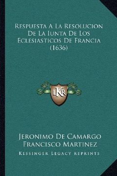 portada Respuesta a la Resolucion de la Iunta de los Eclesiasticos de Francia (1636)