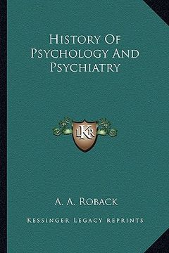 portada history of psychology and psychiatry (in English)