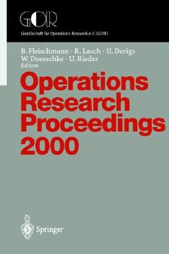 portada operations research proceedings 2000: selected papers of the symposium on operations research (or 2000), dresden, september 9 12, 2000