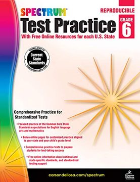 portada Spectrum Test Practice Grade 6 (en Inglés)