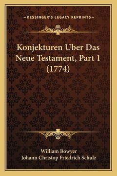 portada Konjekturen Uber Das Neue Testament, Part 1 (1774) (in German)