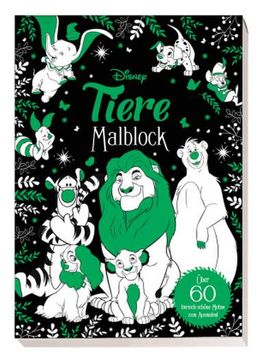 portada Disney Tiere: Malblock: Über 60 Tierisch-Schöne Motive zum Ausmalen! (en Alemán)