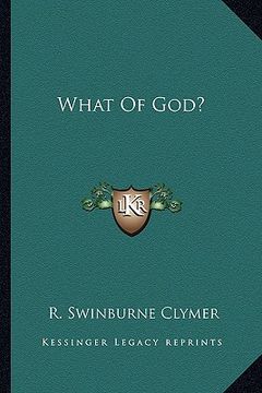 portada what of god? (in English)