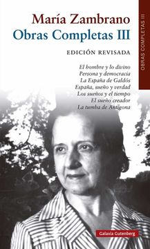 portada Maria Zambrano: Libros (1955-1973)- Revisado (Vol. Iii)