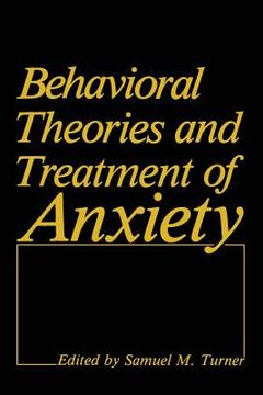portada Behavioral Theories and Treatment of Anxiety (in English)