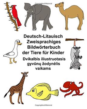 portada Deutsch-Litauisch Zweisprachiges Bildwörterbuch der Tiere für Kinder (FreeBilingualBooks.com)