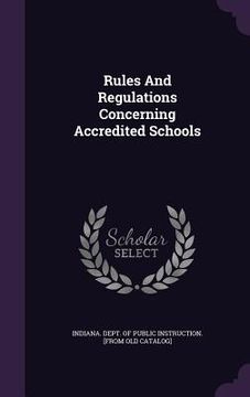 portada Rules And Regulations Concerning Accredited Schools (en Inglés)