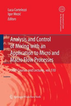 portada analysis and control of mixing with an application to micro and macro flow processes (en Inglés)