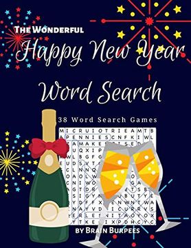 portada The Wonderful Happy new Year Word Search: 38 Word Search Games (Holiday Word Search) 