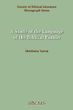 portada a study of the language of the biblical psalms (en Inglés)
