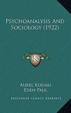 portada psychoanalysis and sociology (1922)