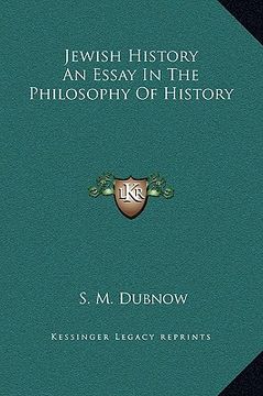 portada jewish history an essay in the philosophy of history