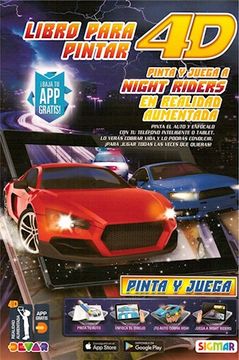portada Night Riders - Libro Para Pintar 4d (in Spanish)