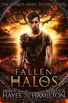 portada Fallen Halos: A Dystopian Paranormal Romance Novel (en Inglés)